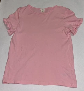 Crewcuts Girl’s Top Pink Size 12 Short Sleeve With Ruffle - Picture 1 of 4