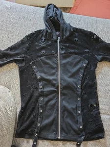 Royal Bones Daang Goodman Totenkopf Hoodie Damen Größe Medium durchgehender Reißverschluss - Bild 1 von 15