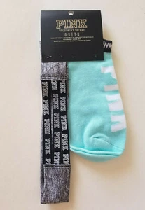 Victoria's Secret PINK No Show Socks & Headband Set Sport One Size Turquoise NWT - Picture 1 of 3