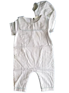 Baby Boy Occasion Romper Hat Set 3-6 Months Smart NEXT Outfit Traditional Fancy - Picture 1 of 12