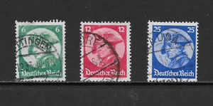 GERMANY SCOTT 398 - 400 USED SET - 1933 FREDERICK THE GREAT ISSUE - Picture 1 of 2