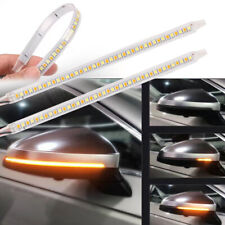 2Pcs LED Car Rearview Mirror Indicator Lamp DRL Flowing Turn Signal Light Strip 