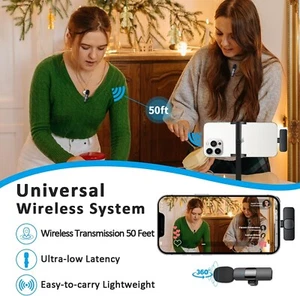 Professional Wireless Lavalier Lapel Microphone for iPhone, iPad - Cordless Omni - Picture 1 of 7