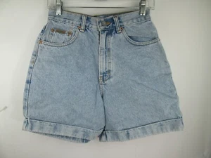 VTG Calvin Klein CK Womens Sz 4 High Waisted Blue Denim Cuffed Shorts USA Made - Picture 1 of 9