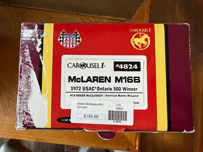 Carousel 1 #4824 - 1972 Roger McCluskey #14 Ontario 500 1:18 BOX ONLY - Image 1 of 4