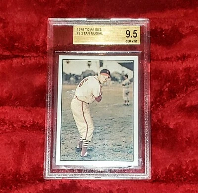 STAN MUSIAL 1979 TCMA Baseball HISTORY SERIES #9 HOF CARDINALS BGS 9.5 🔥GEM MT  - Image 1 of 2