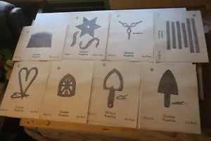 16 ORIG. WPA Lithographie Drucke, frühe PA Schmiedeeisen STÄNDER, BLEIBT, WASSERBESCHLÄGE - Bild 1 von 24