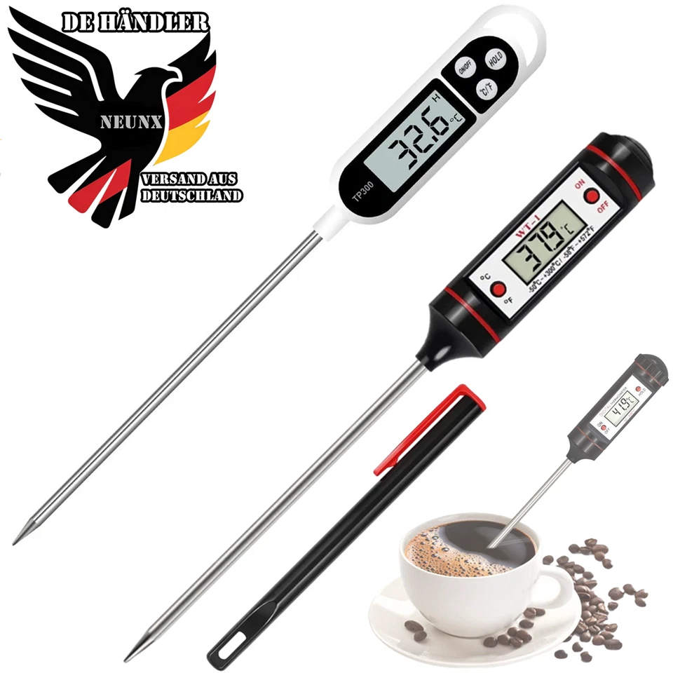 Bratenthermometer Digital Fleischthermometer Thermometer BBQ Grill Fleisch Küche - Bild 1 von 4