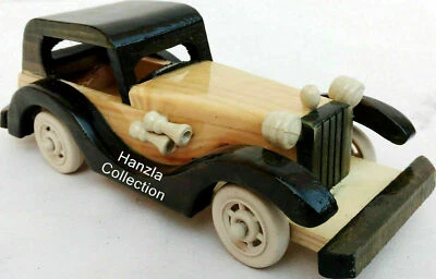 Vintage Handmade Old Model Wooden Car~Handcrafted Antique Classical Car Toy - Image 1 of 3