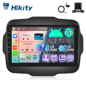 Radio de coche 9" 4+64G 8Core Android 13 para Jeep Renegade GPS Navi WIFI RDS + cámara - Imagen 1 de 14