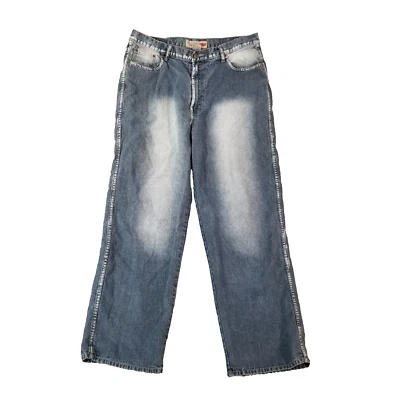 Alpha 17 A-17 Jeans men's 38x32 Loose baggy straight blue denim pants Y2K - image 1 of 4