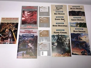 2 Commodore Amiga Dungeons And Dragons Games-with Books  - Picture 1 of 12