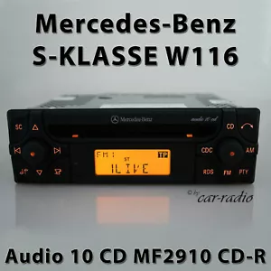 Original Mercedes W116 Radio Audio 10 CD MF2910 CD-R S-Klasse V116 RDS Autoradio - Bild 1 von 11