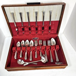 Oneida Silverplate 1881 Rogers Del Mar Silverware Flatware 47 Piece Set Vtg 1939 - Picture 1 of 23