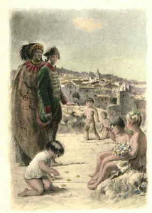 INDIANER & KOLONIALE BRUT - Paul-Émile BÉCAT Handcolorierte Orig.Radierung 1949 - Picture 1 of 1