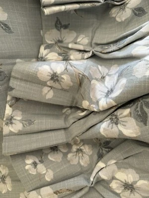 LAURA ASHLEY FABULOUS IONA SLATE MTM CURTAINS 104” 264cm X 282cm L Huge - Image 1 of 4