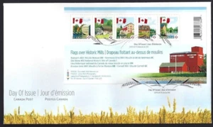 🍁Canada   #2350 abcde   "Flag Over Mills"   Brand New  2010  First Day Cover - Picture 1 of 2