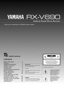 Manual del propietario del receptor Yamaha RX-V690 - Imagen 1 de 1