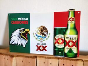 Dos Equis Lager Especial Beer Viva Mexico Metal Sign  Man Cave Pub Bar Decor New