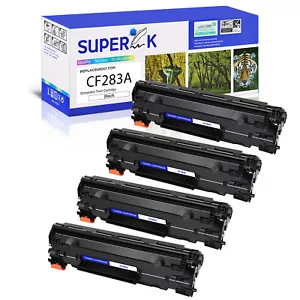 4 PACK - CF283A Laser Toner Compatible for HP LaserJet Pro M125a M125ra M125nw - Afbeelding 1 van 24