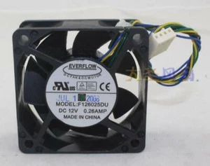 Original 6025 DC12V 0.26AMP 6CM 60*60*25MM F126025DU 4 wire cooling fan - Picture 1 of 3