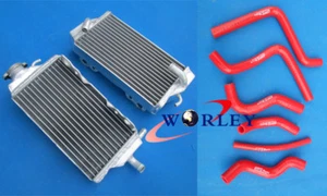 aluminium radiator & red hose for Honda CR125 CR125R CR 125R 2000 2001 00 01 - Picture 1 of 8