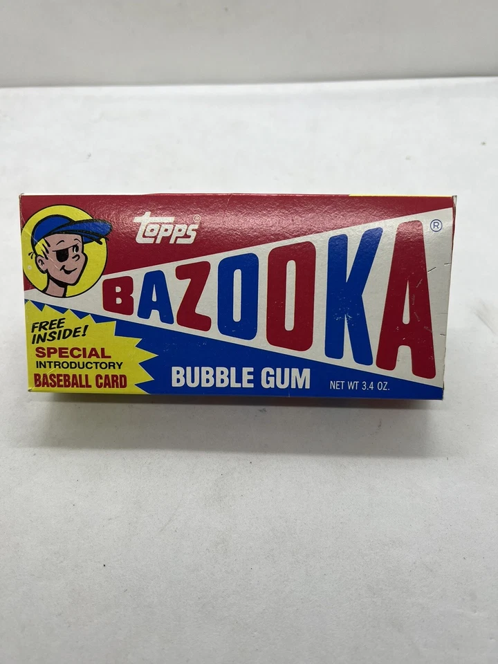 Vintage 1988 Box Topps Bazooka Bubble Gum 3.4oz with Introductory Baseball Card  - Image 1 of 4