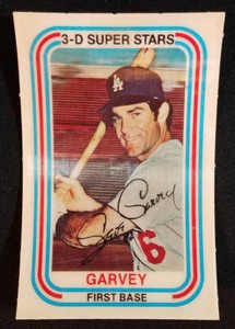 1976 Kellogg's 3-D Super Stars #54 Steve Garvey Los Angeles Dodgers EX (cracked)