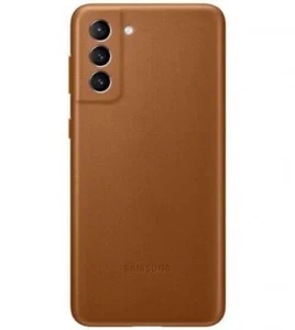Genuine Samsung Galaxy S21 Leather Cover - Brown - EF-VG991LAEGWW - Picture 1 of 3