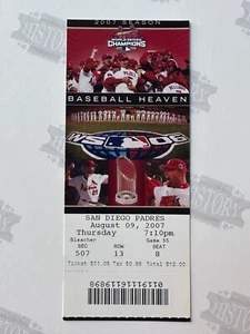 2007 San Diego Padres at St Louis Cardinals Ticket 8/9/07 - Picture 1 of 1
