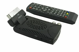 DECODER MINI DIGITALE TERRESTRE SCART DVB-T3 180° USB HDMI PRESA SCART - Foto 1 di 2