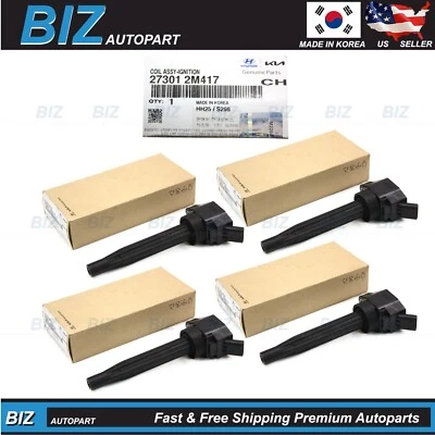 Genuine OEM Ignition Coil 4PCS for 2020-2025 Hyundai Kia 1.6L Models 27301-2M417 Foto 1 de 4