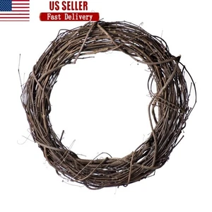 Grapevine Wreath Crafts Decorative Brown Wreath Indoor Outdoor Use 12 Inch - Picture 1 of 7