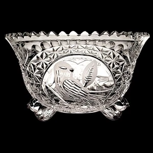 Hofbauer The Byrdes Collection in pensione ciotola pressata con piedini a 3 dita bordo seghettato - Foto 1 di 6