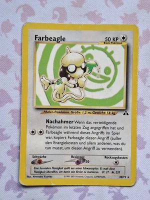 Pokémon Karte Farbeagle 30/75 Neo Entdeckung Set Deutsch Pokemon Vintage Selten  - Bild 1 von 4
