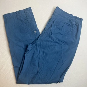 Chicos Zenergy Hose Damen 34x30 Größe 2 Blau Performance Cargo Snap Up Capri - Bild 1 von 7