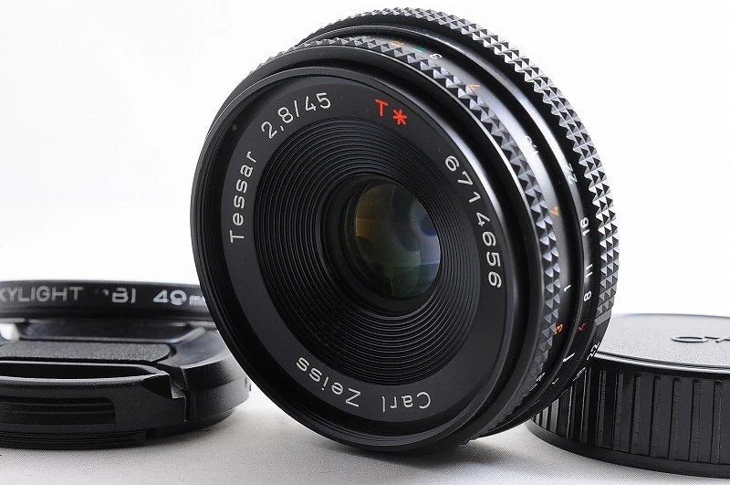 CONTAX Carl Zeiss Tessar 45mm F2.8 T AEJ MF Lens C/Y Mount w/ Filter From Japan - Image 1 of 4