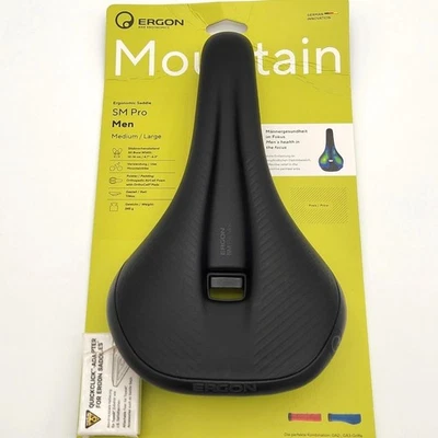 Ergon SM Pro Bicycle Saddle Titanium Stealth Mens Medium/Large - Image 1 of 3
