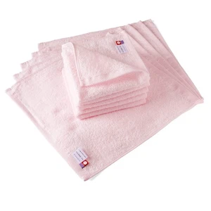Soft Imabari Hand Towels Set of 10– Quick Dry, Gentle on Skin,100% Cotton (Pink) - Picture 1 of 9