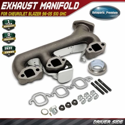 Left Exhaust Manifold for Chevrolet Blazer 96-05 S10 GMC Jimmy Sonoma Bravada - Image 1 of 4