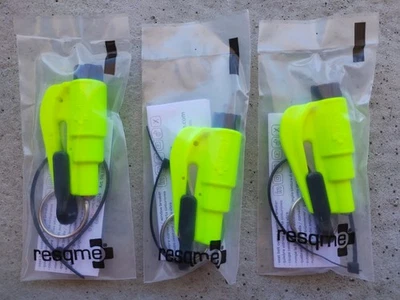 3x RESQME CAR ESCAPE EMERGENCY TOOL 2-IN-1 SEATBELT CUTTER WINDOW BREAKER USA - Image 1 of 4
