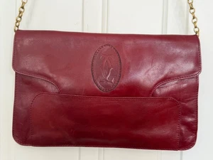 Cartier Must de Cartier Envelope Clutch Umhängetasche Gold Kette Schultertasche Tasche - Bild 1 von 15