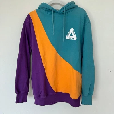 Parka Palace Sweeper Capucha Bloque Color L Azul/Naranja/Púrpura Excelente Estado Foto 1 de 4