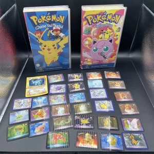 Pokemon Nostalgia Bundle - 3D Action Cards + VHS Tapes + 1st Edition Holo Card - Picture 1 of 10
