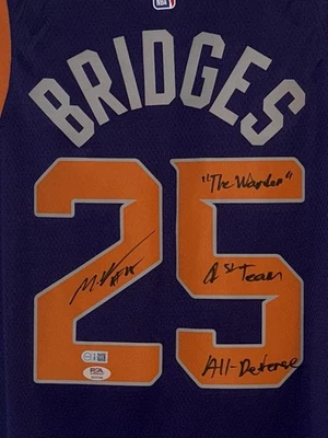 Mikal Bridges Signed Phoenix Suns NBA Nike Swingman Auto Jersey USASM & PSA/DNA - Image 1 of 4