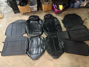 Coverado Car Seat Covers Full Set Universal Fit for Most Vehicles - Black - Foto 1 di 8