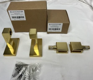 Rejuvenation Pivoting Mirror Bracket Yaquina Aged Brass No Mirror - Picture 1 of 11