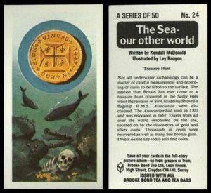 Treasure Hunt #24 The Sea Our Other World 1974 Brooke Bond Tea Card