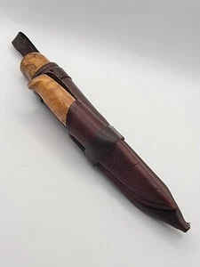 Puukko Double Knife Set w/ Leather Sheath forged blades   E63 - Picture 1 of 13