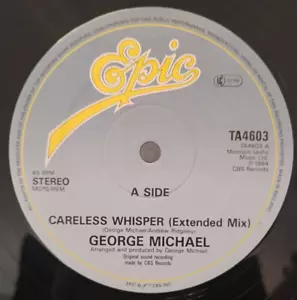 George Michael - CARELESS WHISPERS (EXTENDED MIX) - 12" - 1984 - EX: Vinyl - Picture 1 of 2